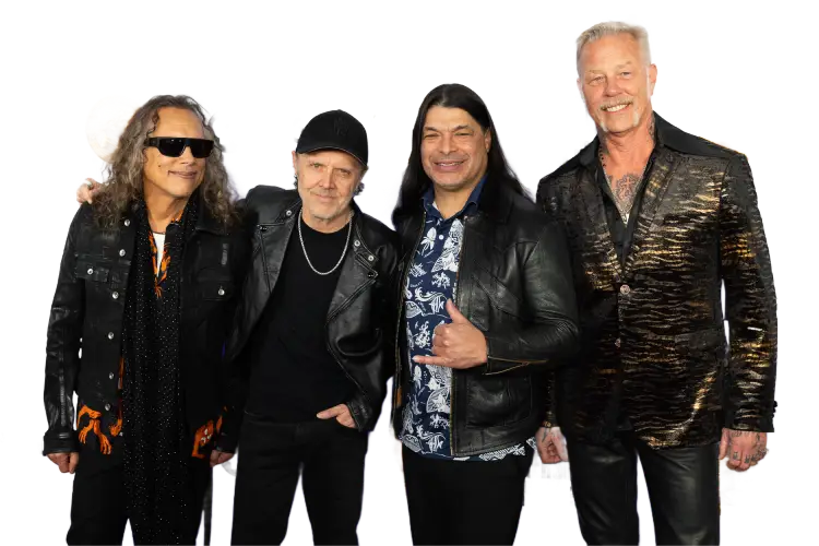 hóp mynd af Metallica meðlimum
